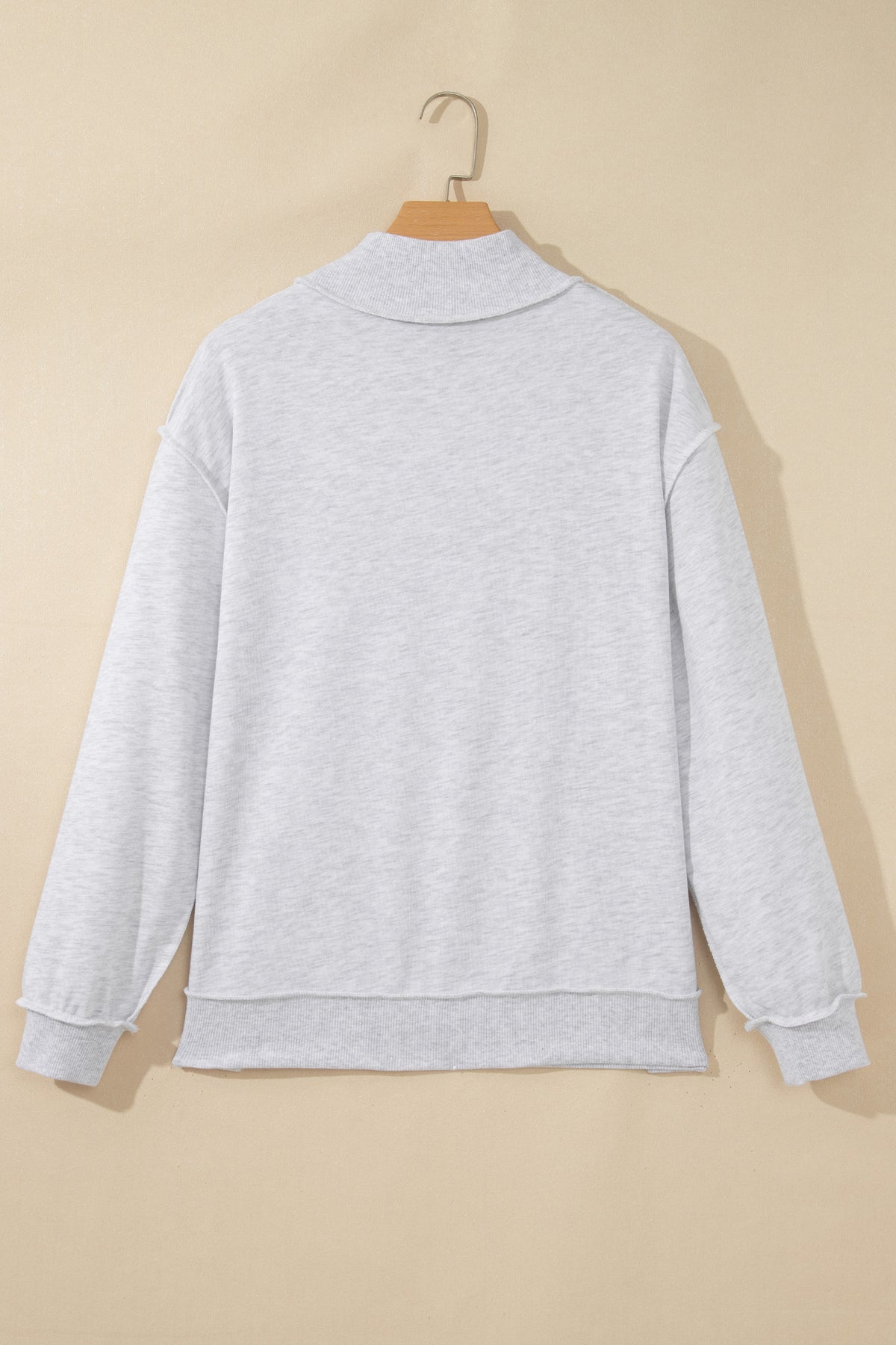 KaleaBoutique Comfortable High Neck Polka Dot Slogan Printed Baggy Sweatshirt - KaleaBoutique.com