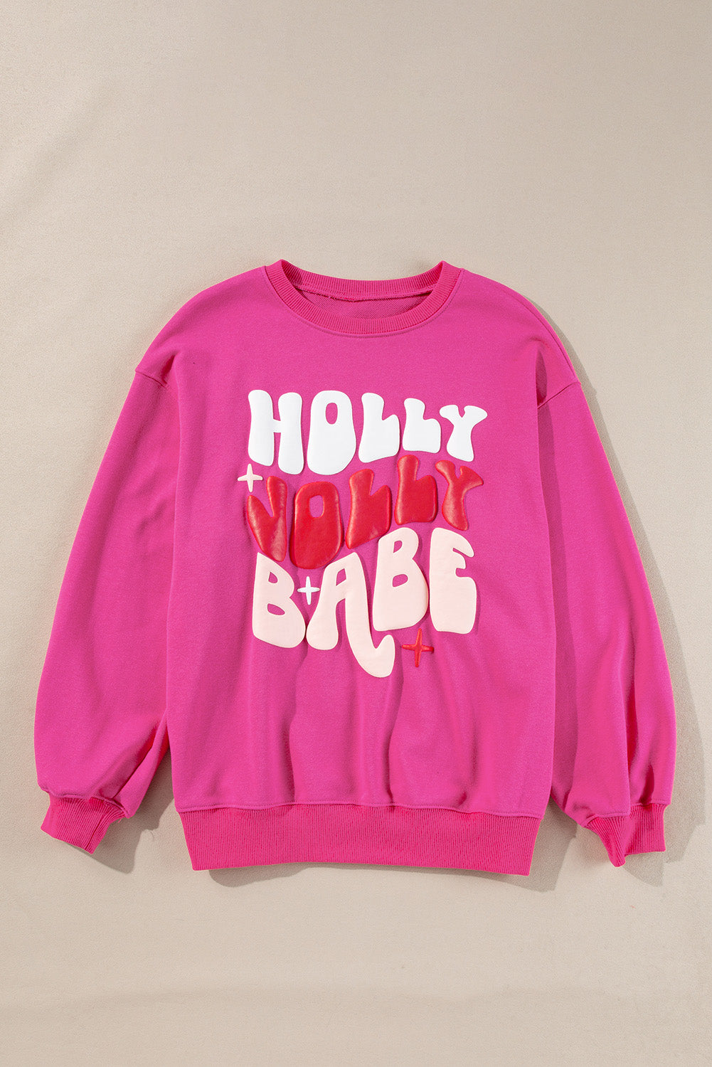 KaleaBoutique Christmas Holly Jolly Babe Graphic Oversized Sweatshirt - KaleaBoutique.com