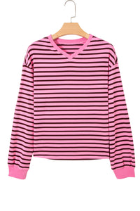 KaleaBoutique Comfortable V Neck Drop Shoulder Long Sleeve Top - KaleaBoutique.com