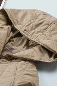 KaleaBoutique Stylish Quilted Snap Button Hooded Puffer Coat - KaleaBoutique.com