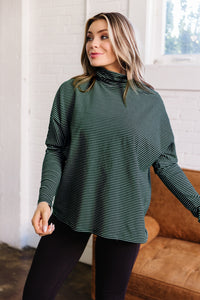KaleaBoutique Comfortable High Neck Dropped Shoulder Long Sleeve Casual Top - KaleaBoutique.com