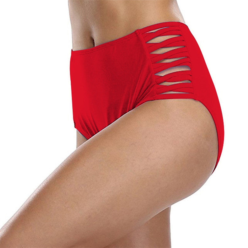 Women's High-Waist Strappy-Side Swim Briefs - KaleaBoutique.com