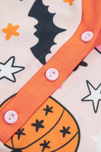 KaleaBoutique Stylish Halloween Pumpkin Print Long Sleeve Home Wear Lounge Set - KaleaBoutique.com
