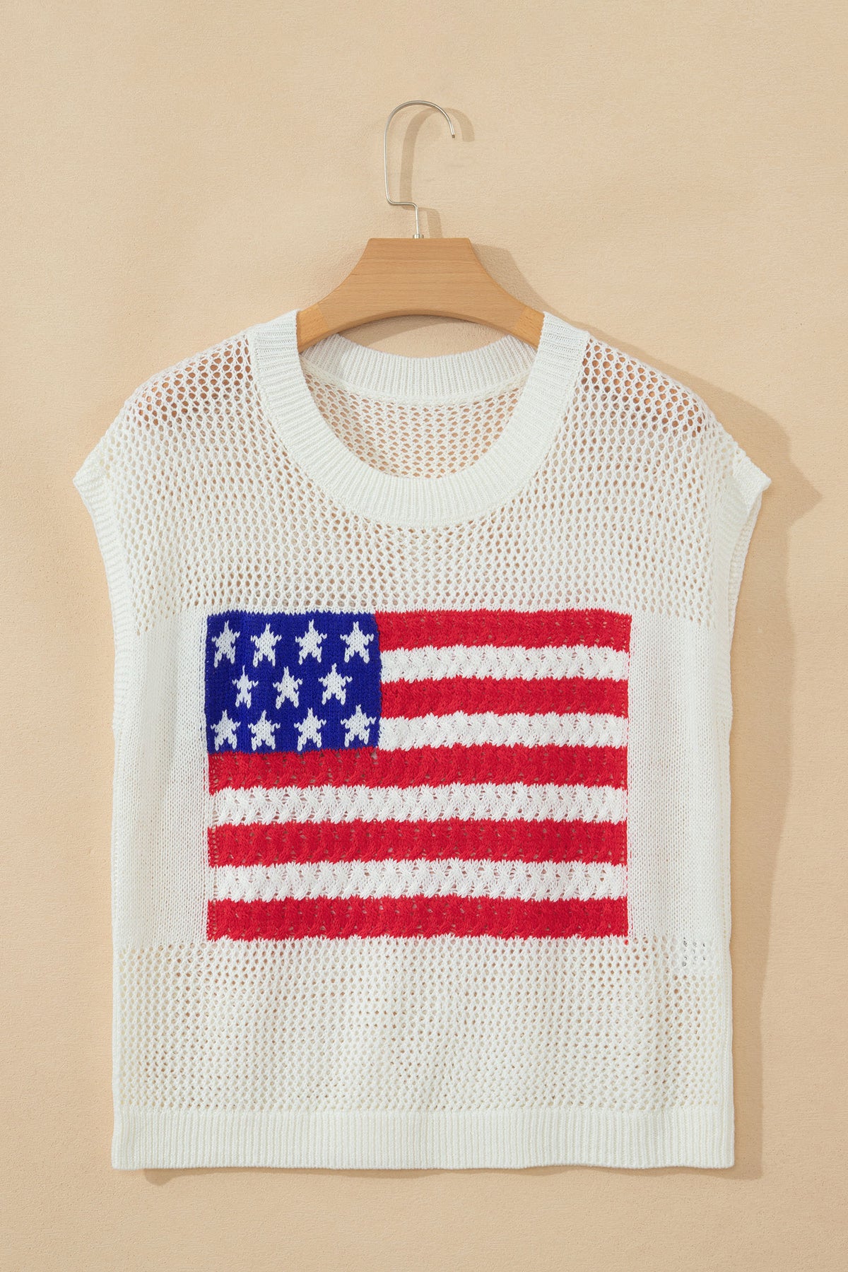 KaleaBoutique Stylish Flag Graphic Short Sleeve Sweater Top - KaleaBoutique.com