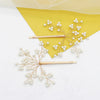 Bridal 2 PC Pearl Bobby Pin Hairpin Set, Wedding Floral Wire Pearl Bobby Hairpins, Bridesmaid Pearl Wire Hairpiece, Gold or Silver (Set of 2 PC) - KaleaBoutique.com