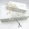 Bridal 2 PC Pearl Bobby Pin Hairpin Set, Wedding Floral Wire Pearl Bobby Hairpins, Bridesmaid Pearl Wire Hairpiece, Gold or Silver (Set of 2 PC) - KaleaBoutique.com