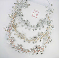 Bridal Crystal Hair Vine, Wedding Rhinestone Headband, Delicate Rhinestone Gem Tiara, Wedding Crystal Wire Hair Garland - KaleaBoutique.com