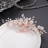 Bridal Delicate White Pearl Hair Comb, Rhinestone Crystals Wedding Hairpiece, Bridesmaid Pearl Hair Accessory - KaleaBoutique.com