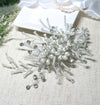 Bridal Oval Pearl Flower Hair Comb, Wedding Pearl Hair Piece, White Pearl Floral Bridesmaid Hair Accessory - KaleaBoutique.com
