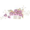 Bridal Lavender Flower Hair Combs, Wedding Silk Lilac Flower Hairpins, Bridesmaid Purple Velour Floral Hairpiece, Fabric Flower Hair Pins - KaleaBoutique.com