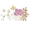 Bridal Lilac Flower 2 PC Hairpin Set, Wedding Velvet Fabric Lavender Hair Pins, Bridesmaid Purple Flower Hairpin Set - KaleaBoutique.com