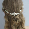 Bridal Pearl Cluster Hair Combs, Wedding Pearl Hair Pieces, Pearl Hair Combs and Hair Pin Set, Bridesmaid Pearl Hairpieces - KaleaBoutique.com