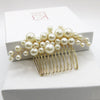 Bridal Pearl Cluster Hair Combs, Wedding Pearl Hair Pieces, Pearl Hair Combs and Hair Pin Set, Bridesmaid Pearl Hairpieces - KaleaBoutique.com