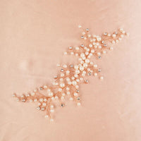 Bridal Pearl and Crystal Hair Vine Headband, Wedding Wire Pearl Head Wreath, Bridesmaid Rhinestone Pearl Hairpiece, Pearl Hair Wire - KaleaBoutique.com