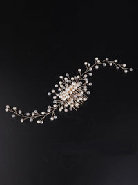 Bridal Pearl Hair Comb, Wedding Hairpiece, Bridal Pearl Head Piece, Hair Vine for Wedding, Large Bridal Hair Piece, Gold Wire Pearl Hairpin - KaleaBoutique.com