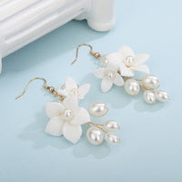 Bridal Ceramic Flower 3 PC Hairpin Set, Floral Hair Comb and 2 Hairpins, Bridesmaid Floral Headpiece, Wedding Hairpin set or Earrings - KaleaBoutique.com