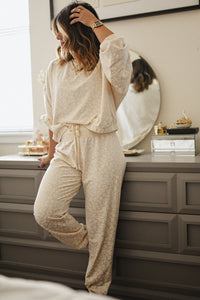 KaleaBoutique Comfortable Cheetah Print Two Piece Loose Fit Cozy Loungewear - KaleaBoutique.com