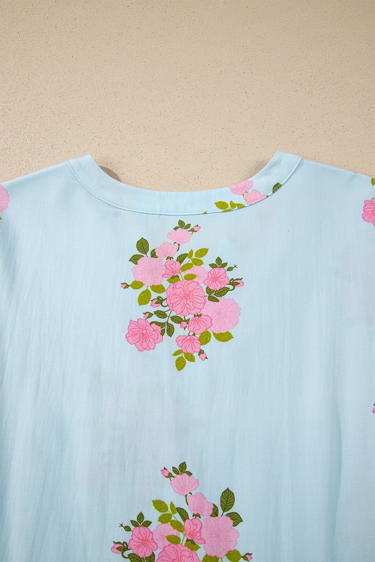 KaleaBoutique Comfortable Notched Neck Flutter Short Sleeve Floral Print Maxi Dress