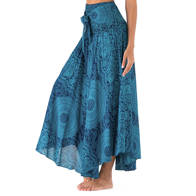 Women's Boho Print Two Ways to Wear Swing Maxi Skirt - KaleaBoutique.com