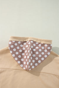 KaleaBoutique Stylish Floral Patchwork Star Pattern Drawstring Hoodie - KaleaBoutique.com
