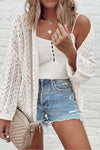 KaleaBoutique Stylish Hollow Out Knit Drop Shoulder Cardigan - KaleaBoutique.com