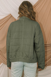 Zip-Up Pocket Quilted Jacket - KaleaBoutique.com