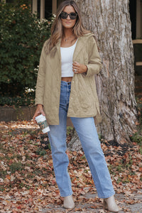 KaleaBoutique Stylish Quilted Snap Button Hooded Puffer Coat - KaleaBoutique.com