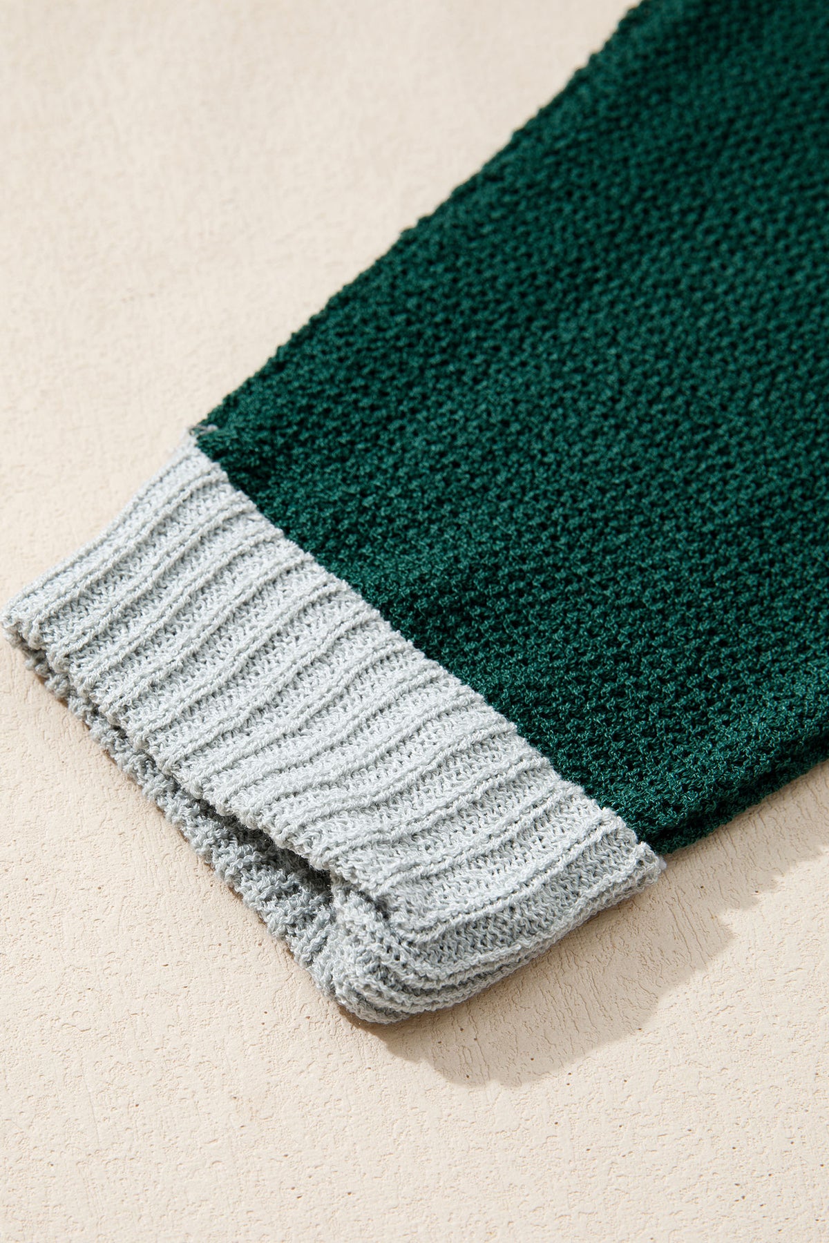 Color Block Knit V Neck Loose Sweater - KaleaBoutique.com