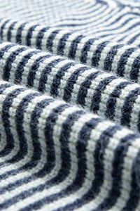 KaleaBoutique Striped Lantern Sleeve Drop Shoulder Cozy Sweater - KaleaBoutique.com