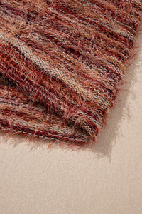 KaleaBoutique Stylish Fuzzy Striped Button Front Cardigan Sweater - KaleaBoutique.com