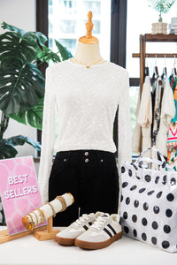 KaleaBoutique Comfortable Long Sleeve Sheer Mesh Lace Top - KaleaBoutique.com