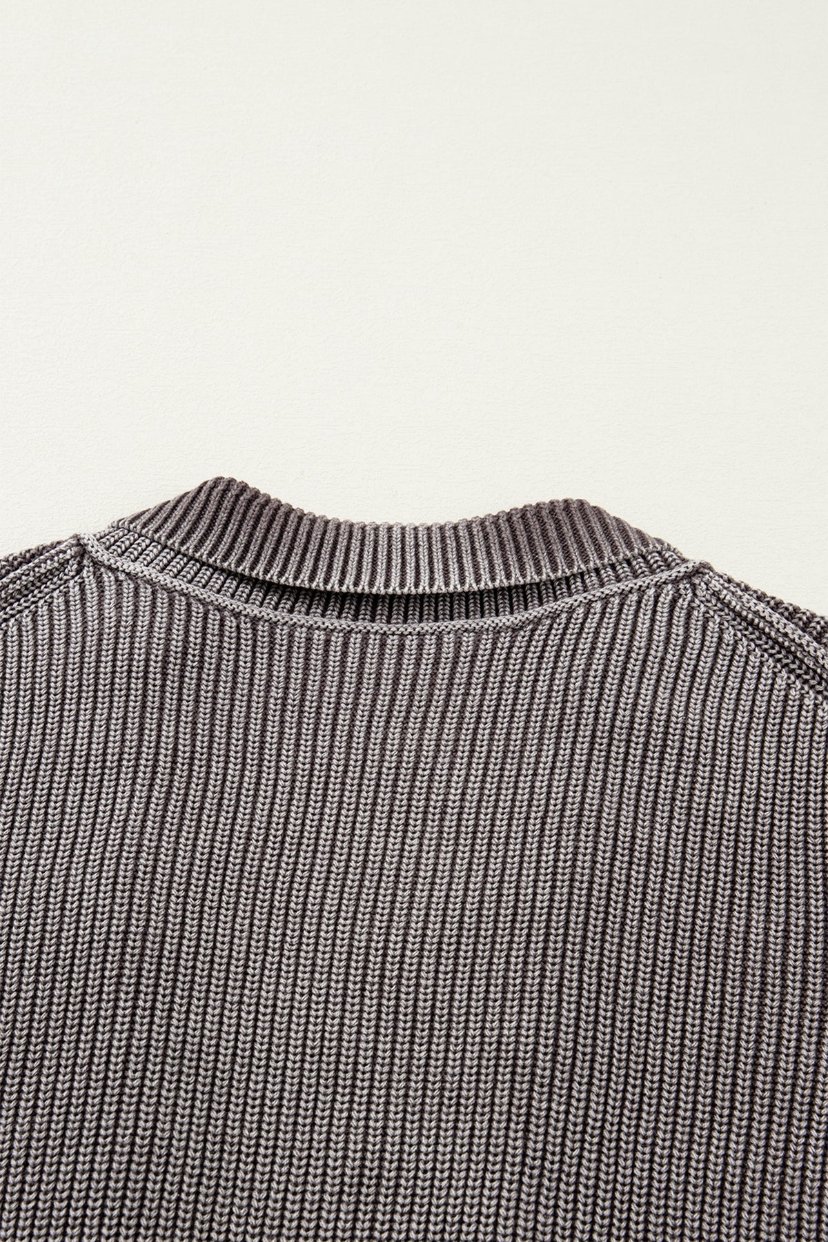 KaleaBoutique Stylish Mineral Wash Exposed Seam Patchwork Knit Open Sweater Cardigan - KaleaBoutique.com