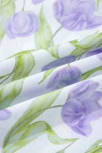 KaleaBoutique Comfortable Tulip Floral Print Contrast Trim Midi Dress - KaleaBoutique.com