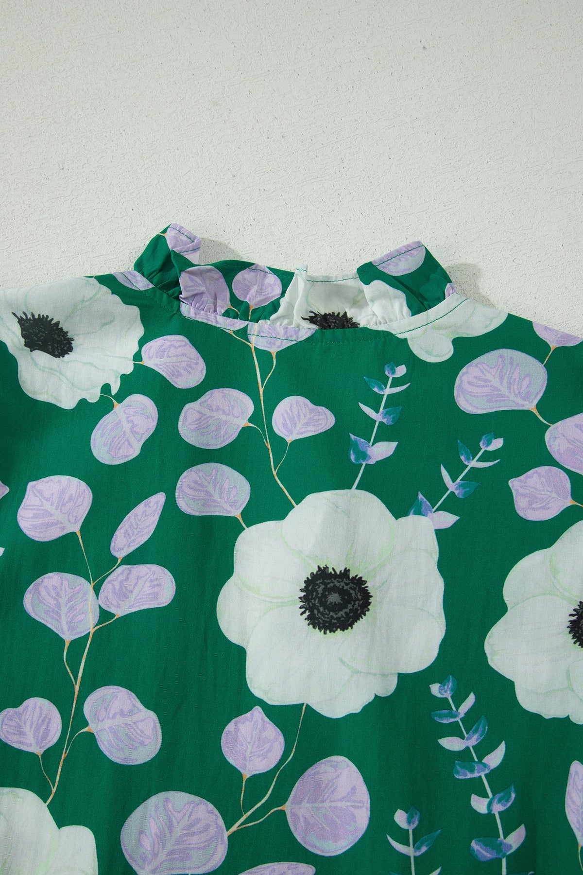 KaleaBoutique Stylish V Neck Ruffled Short Sleeve Flower Maxi Dress - KaleaBoutique.com