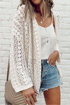 KaleaBoutique Stylish Hollow Out Knit Drop Shoulder Cardigan - KaleaBoutique.com