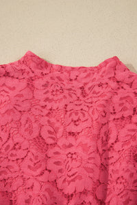 KaleaBoutique Stylish Floral Lace Overlay Zip Up V Neck Smocked Waist Sleeveless Dress - KaleaBoutique.com