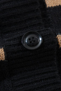 Buttoned V Neck Drop Shoulder Loose Cardigan - KaleaBoutique.com
