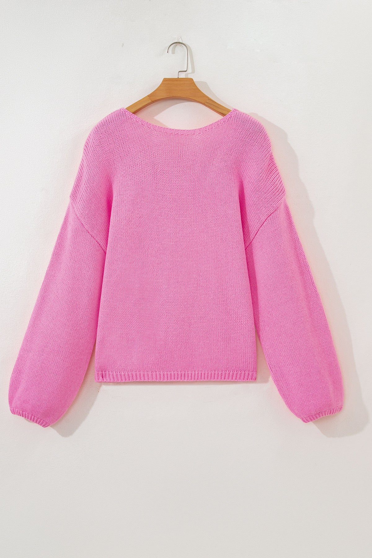 Festive Bow Backless Bubble Sleeve Sweater - KaleaBoutique.com
