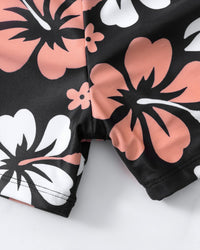 Women's High-Neck Swim Top and Floral Side-Tie Shorts 2 PC Tankini Set - KaleaBoutique.com