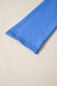 Solid Color Knit Loose Bracelet Sleeve Dolman Sweater - KaleaBoutique.com