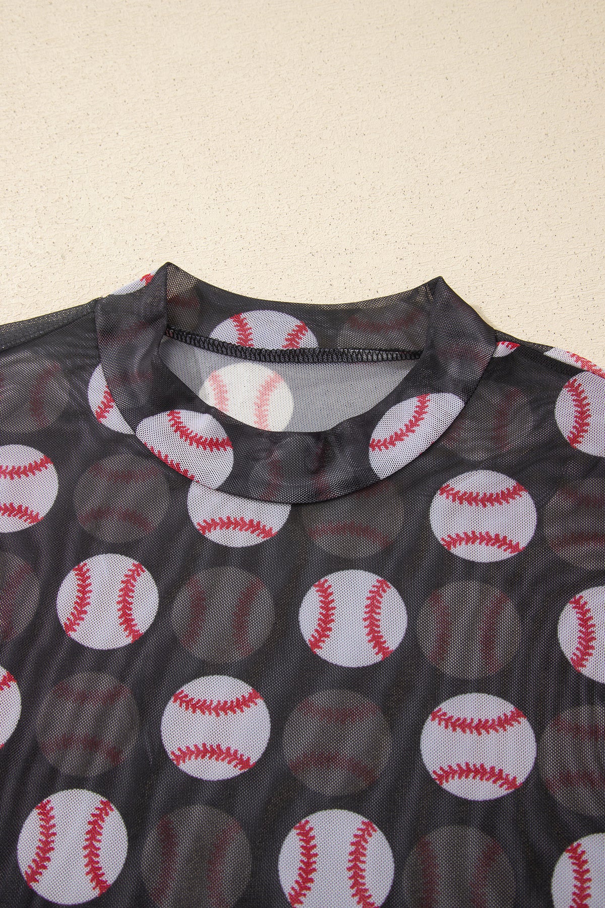 KaleaBoutique Stylish Baseball Game Day Sheer Mesh Long Sleeve Top - KaleaBoutique.com