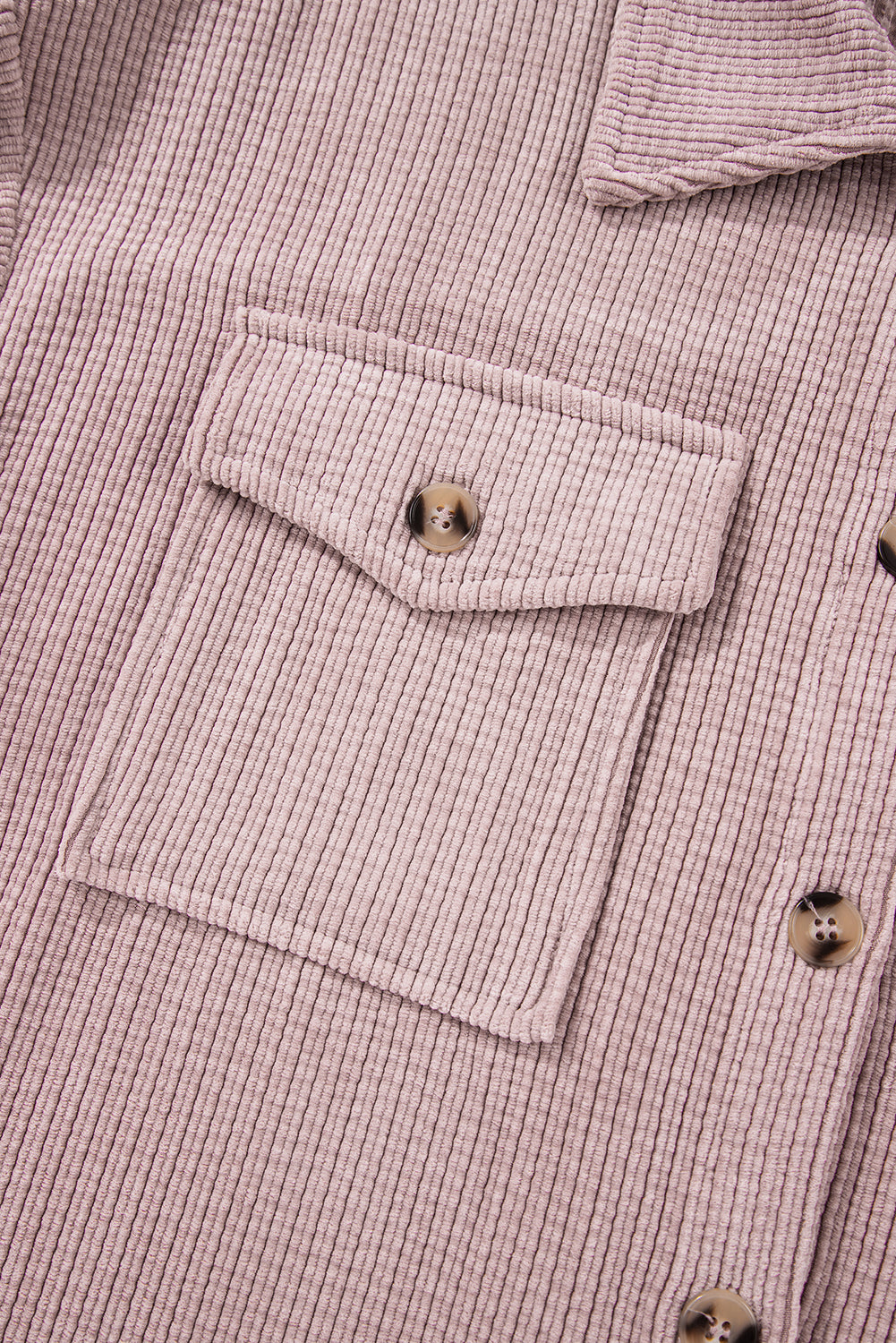 Corduroy Flap Pocket Button Up Shacket - KaleaBoutique.com