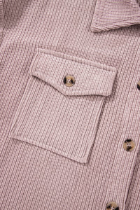 Corduroy Flap Pocket Button Up Shacket - KaleaBoutique.com