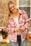 KaleaBoutique Plus Size Aztec Print Chest Pocket Shacket - KaleaBoutique.com