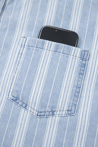Boyfriend Chest Pocket Classic Denim Shacket - KaleaBoutique.com