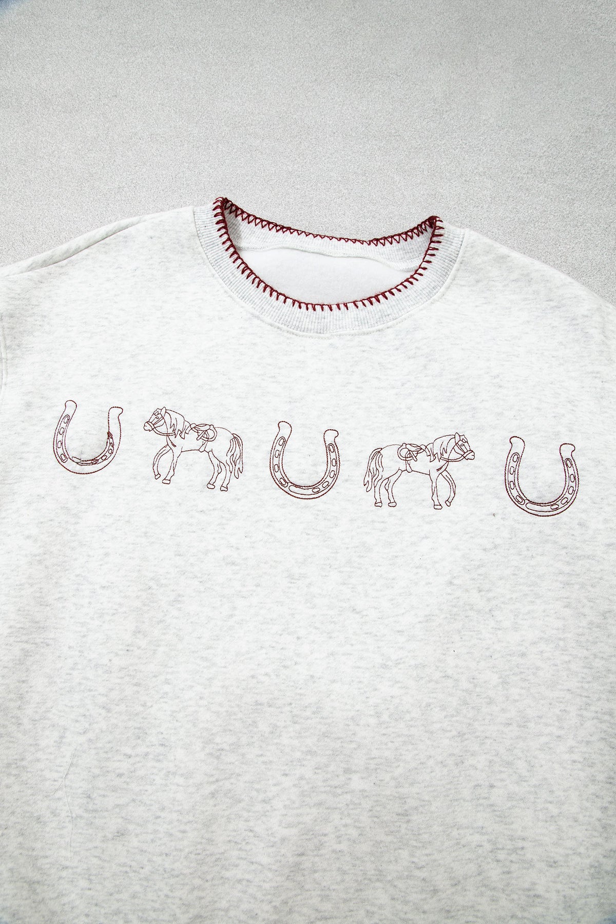 KaleaBoutique Stylish Western Print Embroidered Casual Sweatshirt - KaleaBoutique.com