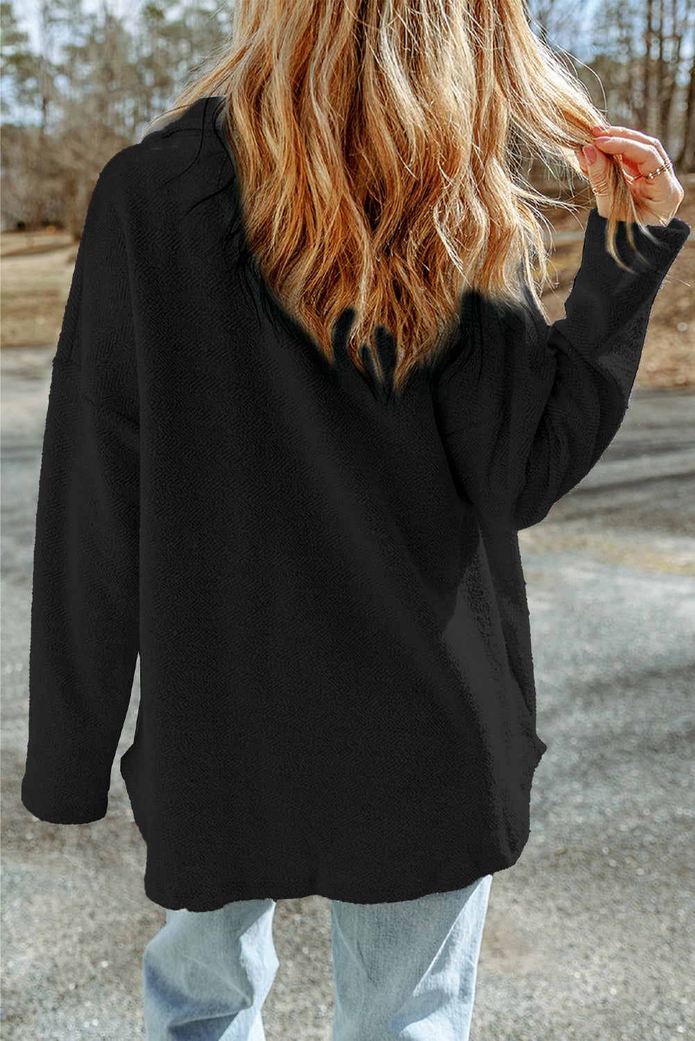 Contrast Flap Pockets Relaxed Shacket - KaleaBoutique.com