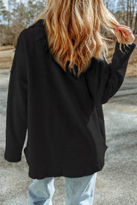 Contrast Flap Pockets Relaxed Shacket - KaleaBoutique.com