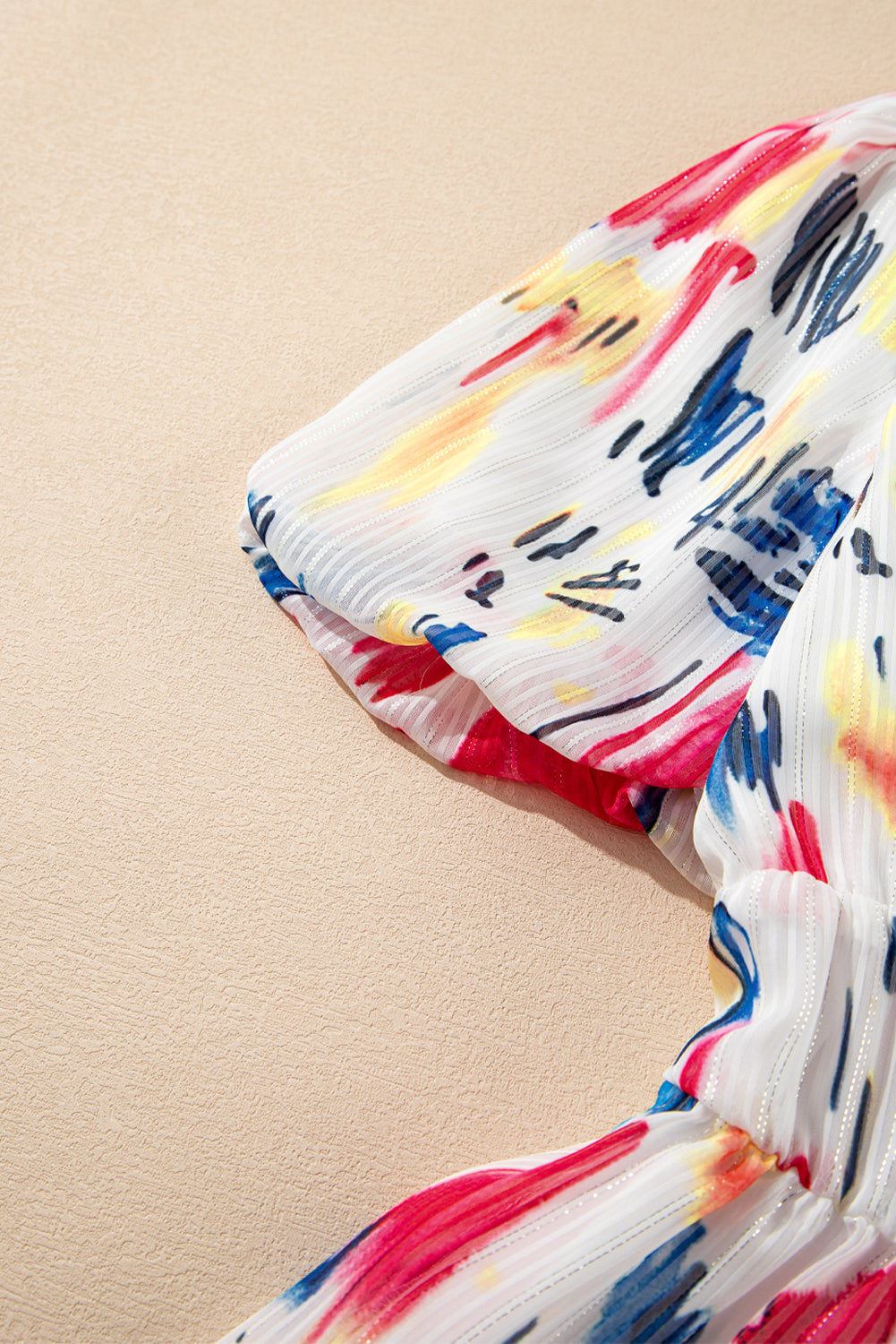KaleaBoutique Stylish Abstract Print Short Puff Sleeve Tiered Maxi Dress - KaleaBoutique.com
