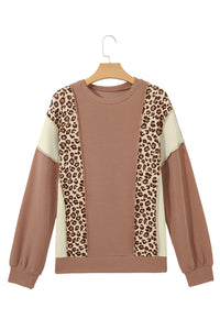 KaleaBoutique Stylish Leopard Print Colorblock Ribbed Knit Top - KaleaBoutique.com